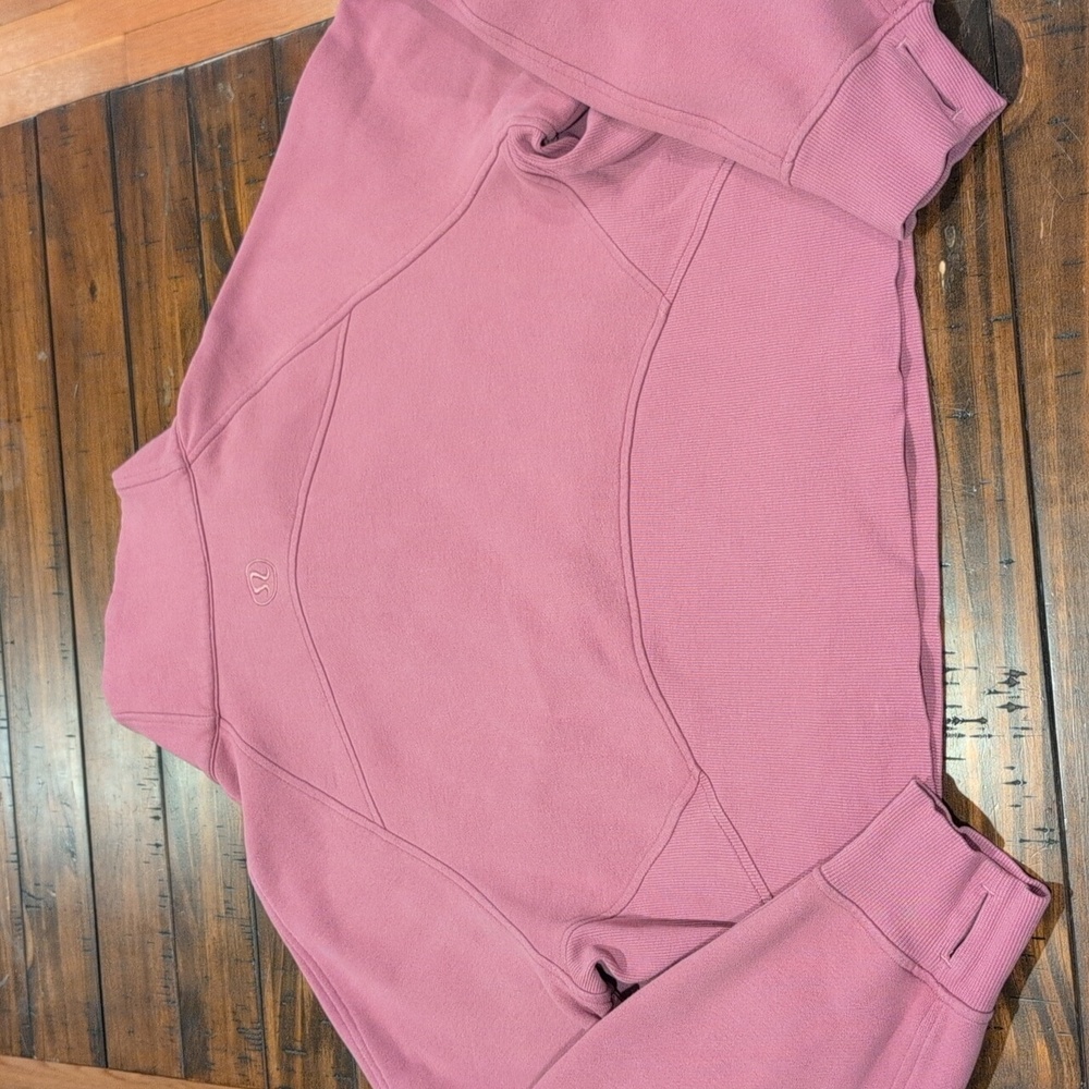 Lululemon Scuba Oversized Funnel Neck Half Zip Velvet Dust M/L - Picture 7 of 8